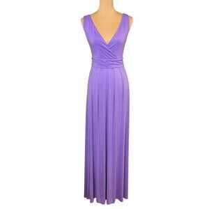 NWOT Old Navy Maxi Dress Sz.L Purple Flowy Sleeveless V-Neck Stretch Feminine